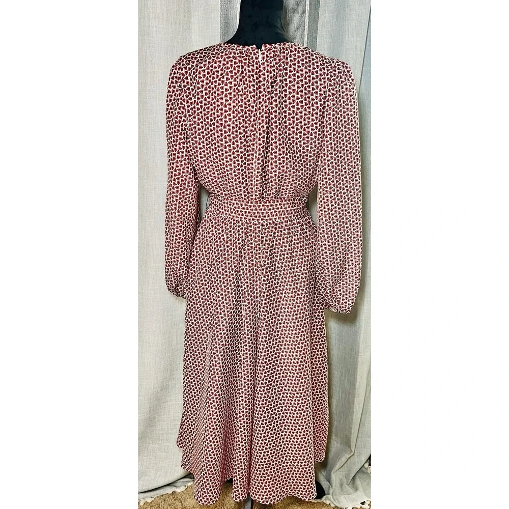 Carolina Herrera New York Ladybug Print Long Sleeve Belted Dress Sz 12 $2690 NWT - Picture 9 of 15